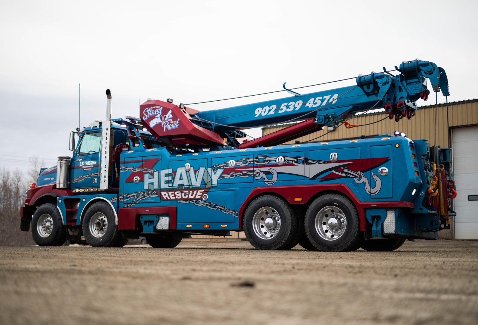 Atlantic Truck Heavy Rescue rotator boom extended